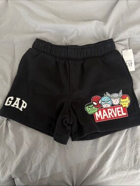 GAP Black Kids Marvel Graphic Shorts